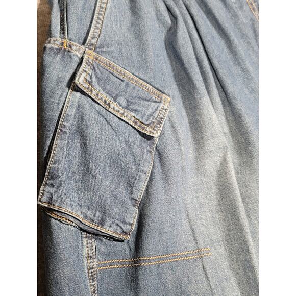 Free People x One Teaspoon Parachute Denim Jeans  Pull-On Light Wash Plus Sz XXL - Picture 9 of 16